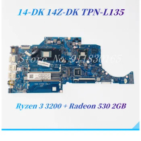 6050A3068501-MB-A01 For HP 14-DK 14S-DK 14Z-DK 14-DK 245 G8 247 G8 TPN-L135 Laptop Motherboard Ryzen R3 R5 CPU UMA/530 2GB GPU