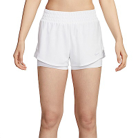Nike AS W NK ONE DF MR 3IN 2N1 SRT [DX6013-100] 女 短褲 運動 訓練 白