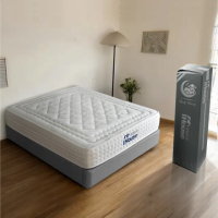 【IHouse】膠原蛋白+30mm乳膠+加強護邊 6尺床墊 /雙大床墊/捲包床墊/壓縮床(高碳錳鋼強化型獨立筒-比亞蒂)