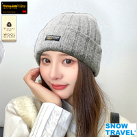 【SNOW TRAVEL】AR-18 (反摺素面) 3M男女高級美麗諾85%羊毛帽