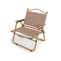 Manufacturers Outdoor Aluminum Alloy Wood Grain Kermit Chair Outdoor Folding Chair Camping Portable Folding Chair