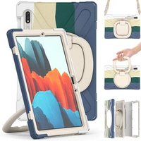 Kids Case for Samsung Galaxy Tab S7 S8 Shockproof Cover 2022 X700 X706 T870 T875 Silicone Case +Shoulder Strap