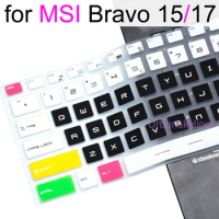 Keyboard Cover for MSI Bravo 17 Bravo 15 Silicon TPU Protector Skin Case Gaming Laptop Accessories 15.6 17.3 B5DD Black