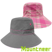 『VENUM旗艦店』【Mountneer】透氣抗UV雙面帽『卡其灰/粉紅』11H18