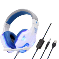 100pcs LED Light Gaming Headphones Headset Deep Bass Stereo Wired Gamer Earphone Microphone for PS4 Phone PC Laptop