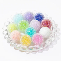 Cute Sugar Transparent Jelly Through-hole Bead Bubble Mobile Phone Chain Keychain Female DIY Jewelry Loose Beads Girls