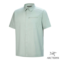 【ARCTERYX 始祖鳥】男 Skyline 抗UV彈性防皺快乾短袖襯衫.排汗上衣_X000007436 石綠