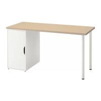 MÅLSKYTT/ALEX 書桌/工作桌, 樺木/白色, 140 x 60 公分