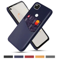 Febric Card Holder Cover On The For Google Pixel 4A 4G 4 3A 3 2 XL Cloth Texture PU Antiskid Case For Pixel4a 5G Pixel3a Funda