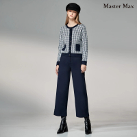 【Master Max】腰頭單釦素面挺版九分休閒寬褲(8223014)