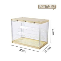 桌面吧唧收納盒防塵帶燈動漫周邊徽章展示架子透明流麻穀子展示盒
