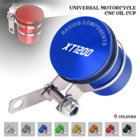 XT1200 Aluminum Motorcycle Clutch Tank Cylinder Master Oil Cup Brake Fluid Reservoir For Yamaha XSR155 XSR700 XSR900 XT 1200Z ZE