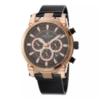 Daniel Klein Jam Tangan Pria Daniel Klein Exclusive DK112457-5 Chronograph Dual Time Black Dial Blac