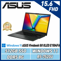 ASUS Vivobook Go OLED E1504FA-0041K7520U 黑(R5-7520U/8G/512G