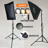 ANDIOS 5070G SuperPRO Softbox Lampu Studio Diffuser HoneyComb Grid Soft Box Live Lighting LED Light 