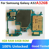 Unlocked Motherboard For Samsung Galaxy A32 Mainboard 5G A326B Logic Board Plate 64GB 128GB With Full Chips Good Working