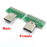 10pcs USB 3.1 Type C Connector Male Female Type c Test PCB Board Universal Board with USB3.1 Port Test Board Socket Plug