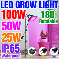 Led Phytolamp For Plants 220V Full Spectrum Grow Light Seeds Of Indoor Flowers 25W 50W 100W Uv Lamp Grow Tent IP65 Waterproof