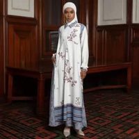 Lozy Hijab - Linea Dress (Gamis Dress Sarimbit Koleksi Raya Lebaran 2026 Bahan Poly Flowy Luxury Ant