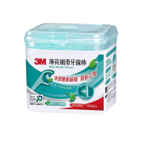 3M 薄荷木糖醇 薄荷細滑牙線棒 156支 (綠色盒) 