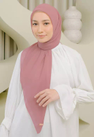 Lozy Hijab Kirana Paris Plain Japan Rosewood