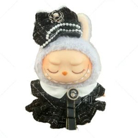 內地直送 - 衣服適用於labubu 拉布布一代二代馬卡龍盲盒掛件吊帶連衣裙草帽坐坐派對