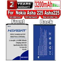 HSABAT 100% New 3200mAh BL-4UL for Nokia Asha 225 Asha225 Battery Li-ion Polymer Powerful Batteries