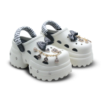 Sandal Baim Clog Tinggi Free Jibbitz Mewah Sandal Kodok Sandal Bakpao Karet Korean Style