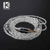 KBEAR Limpid 4 Core 4N 99% Purity Silver Balance Earphone Cable 3.5 2.5 4.4MM QDC MMCX 2Pin TFZ Universal Cable For Headphone