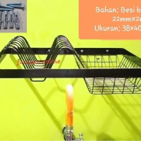 rak piring westafel dinding tempel rak westafeal rak dapur Besi Paku