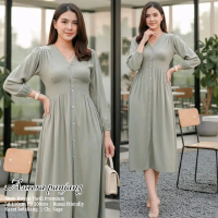 Aurora Lucia HomeDress Rayon Twill – Dress Cantik Elegan, Busui Friendly