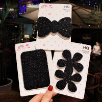 Adhesive hair bangs patch for women, simple black magic hair patch for adults, adhesive hair accesso