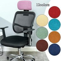 Chair Back Cover Headrest Cover Swivel Chair Cover Boss Chair Cover Cushion Pillow Cover Dust-proof Stretchy Gaming Seat Cover