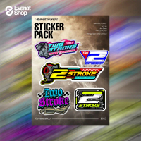 Sticker Pack Motor Two Stroke 2 tak Anti Air Anti Gores Premium Vinyl Tahan Air Ukuran 4-11 Pcs - St