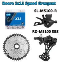 Deore M5100 11 Speed MTB Derailleurs 11S Shifter Lever RD X11 Chain Gold/Silver 11V Cassette 42/46/50/52T 11v Groupset MTB Parts