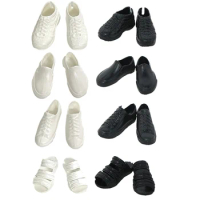 4 Pcs/Set Fashion Men's Doll Shoes Daily Casual Wear Male Sneakers Sport Shoes for Ken Doll 30cm DIY Accessories Kids Toy Gift