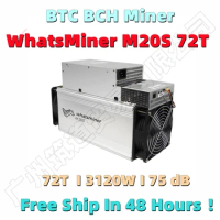 Ship Fast BTC BCH Miner WhatsMiner M20S 72T With PSU Better Than Antminer S9 S15 S17 S17 Pro T17 T17e S17e WhatsMiner M3 M21S