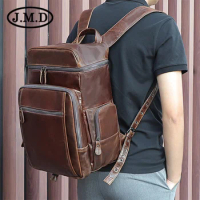 style leather backpack men's luggage bag backpack Leather Men's bag backpack Backpack