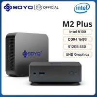 SOYO M2 Plus Mini PC Intel 12th N100 CPU DDR4 16GB RAM 512GB SSD Dual-Band WiFi BT4.2 USB3.2 DP Gaming Computer Windows11