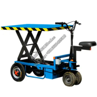 ENERGY AND EFFICIENCY Electric Flatbed Hydraulic Lift Platform Greenhouse Market Truck Pull Goods Farm Trolley