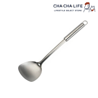 【CHA-CHA-LIFE 恰恰生活】Momscook 304不鏽鋼圓柄鍋鏟(手柄長37.5cm)