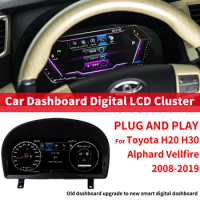 12.3'' Car Digital Cluster For Toyota H20 H30 Alphard Vellfire 2008-2019 LCD Dashboard Instrument Virtual Cockpit Screen