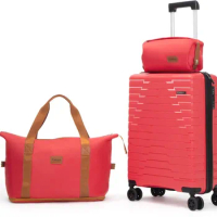 Carry On Luggage 22x14x9 Airline Approved, 20 Inch Carry on Suitcases with Wheels, PP Lightweight Carry-on Luggage