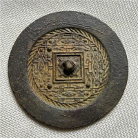 Bronze crafts Han Dynasty green rust bronze mirror 1631 patina mellow