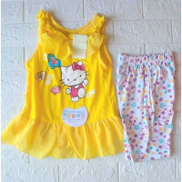 Setelan Anak Perempuan Motif Hello Kitty