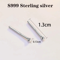 Hot Selling⚡️Aibins SPE1053 S999 Sterling Silver Fire Stick Earrings Korean Women's Double-headed Do