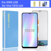 6.51" Original For VIVO Y21S V2110 LCD Display Screen+Touch Panel Digitizer Assembly Replace For VIVO Y21 V2111 LCD With Frame