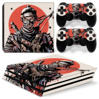 Ghost of Tsushima GAME PS4 PRO Slim Skin Sticker Decal Cover for ps4 Console and 2 Controllers PS4 pro Skin