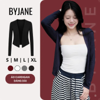 Áo Khoác cardigan dáng dài trơn nhiều màu, áo khoác ngoài tay dài co dãn 4 chiều kiểu dáng bánh bèo 