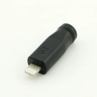 1pcs Lightning 8 Pin Male To 5.5mm x 2.1mm Female DC Power Converter Charger Adapter
